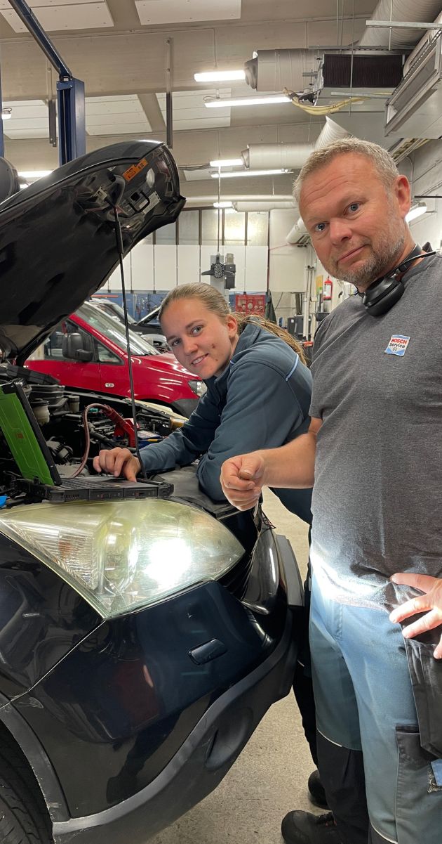 Vibeke Solheim, lærling Jølster Bil